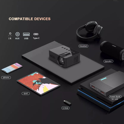 TekkyMate™ Portable LED WIFI Wireless mini projector for smartphones